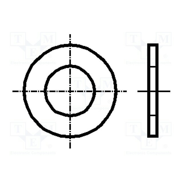 BOSSARD Washer; round; h=1.6mm; M6