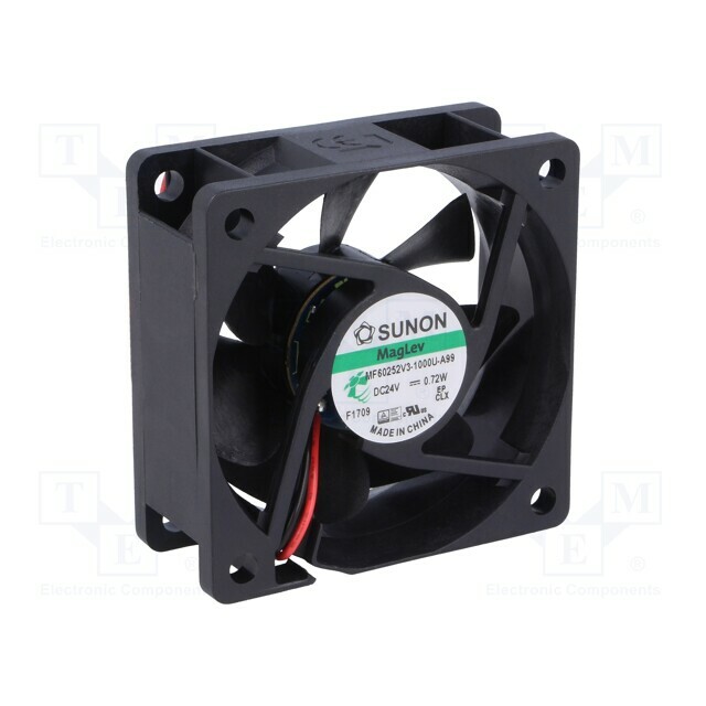 SUNON Fan: DC; 60x60x25mm; axial; 24VDC
