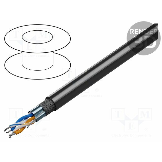 BELDEN Wire; 2x2x24AWG; stranded; Cu; Insulation: