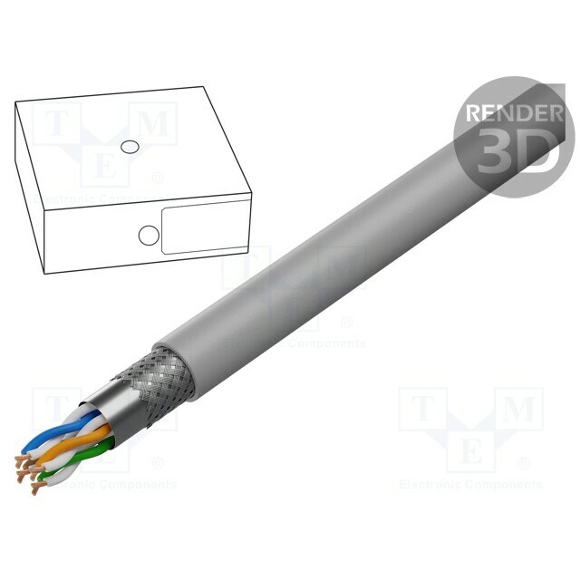 DIGITUS Wire; SF/UTP; Cat 5e; 4x2x26AWG