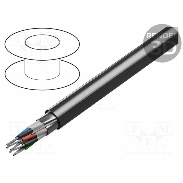 BELDEN Wire; 4x2x24AWG; stranded; Cu; shielded