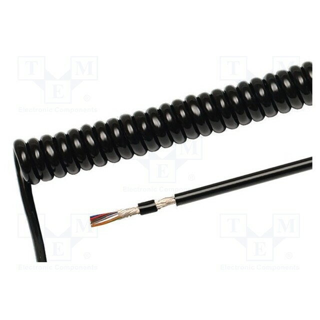 Wire: coiled; 7x0.14mm2; shielded,braid