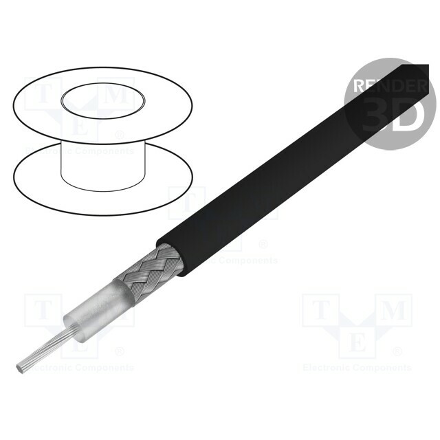 HELU Wire: coaxial; RG-H58C/U; 1x19mm; stranded