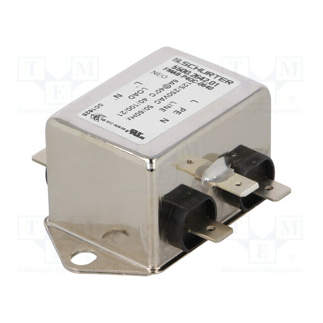 SCHURTER Filter: anti-interference; single-phase; 250VAC; Ioper