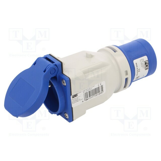 PCE Transition: adapter; male/female; 16A; 230VAC