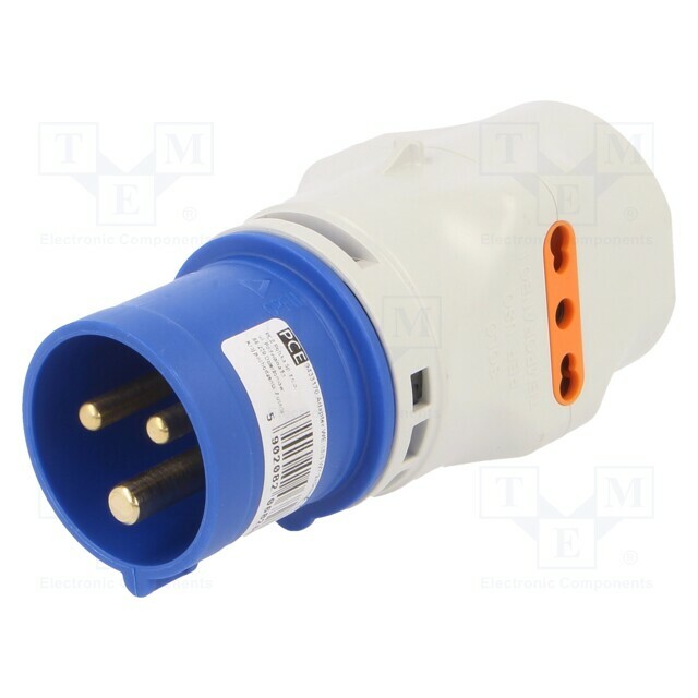 PCE Transition: adapter; male/female; 16A; 230VAC
