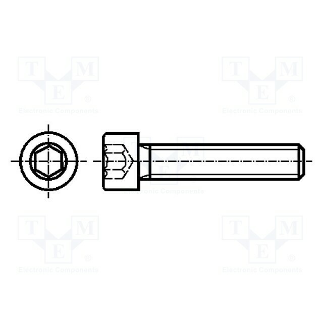 BOSSARD Screw; M6; M6x12; 1; Head: