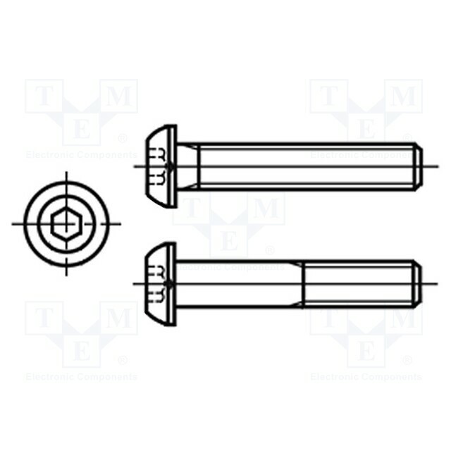 BOSSARD Screw; M2; M2x4; 0.4