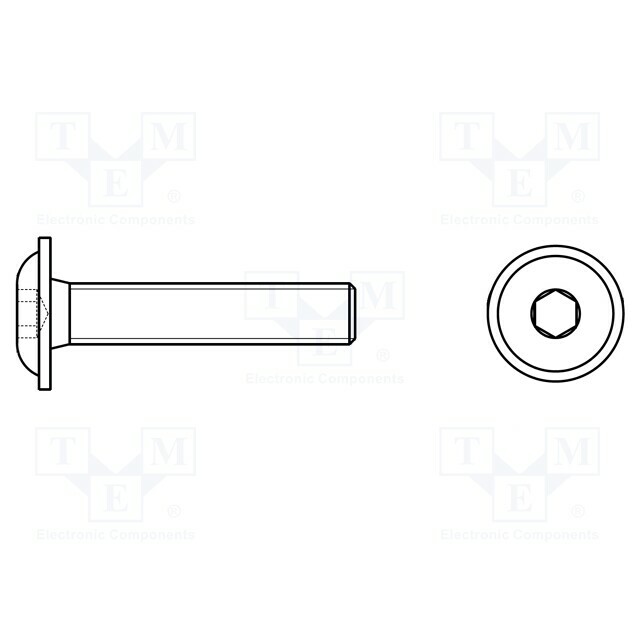 KRAFTBERG Screw; M4; M4x25; 0.7