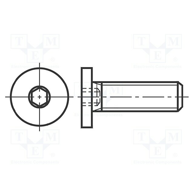 BOSSARD Screw; M8; M8x30; 1.25
