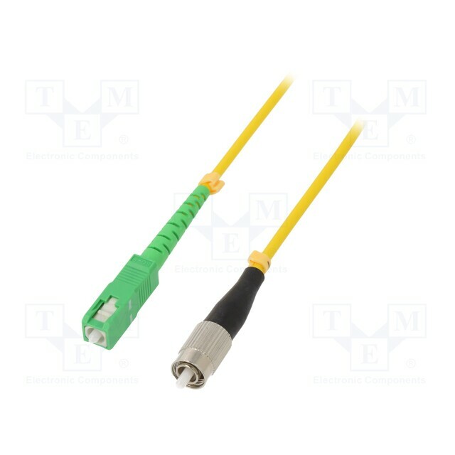 Fiber patch cord; FC/UPC,SC/APC; 5m