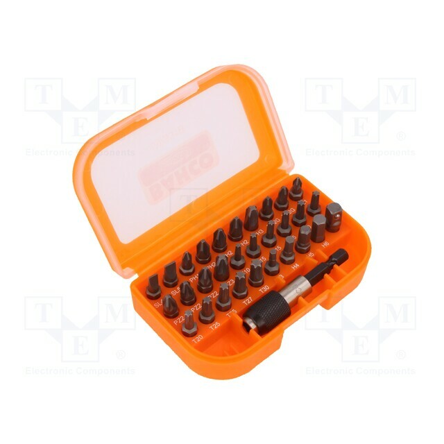 BAHCO Tools set: screwdriver bits; bag