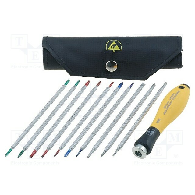 Screwdriver: precision-set; hex key,Phillips,slot