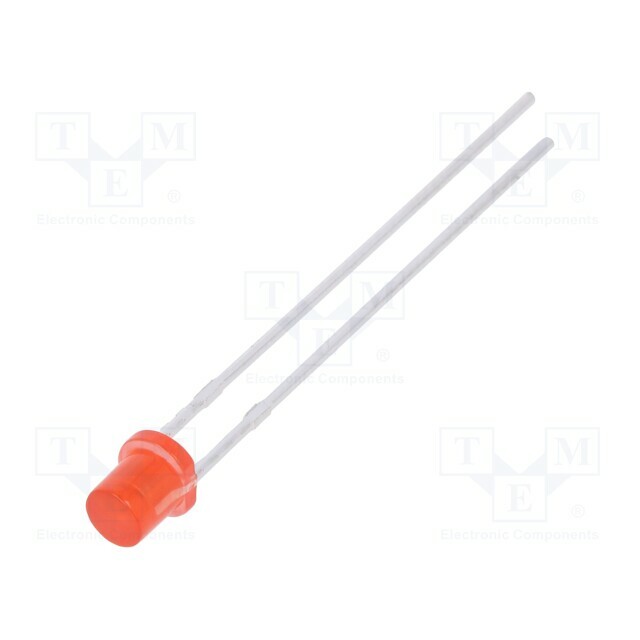 LUCKY LIGHT LED; red; 3mm; 70÷120mcd