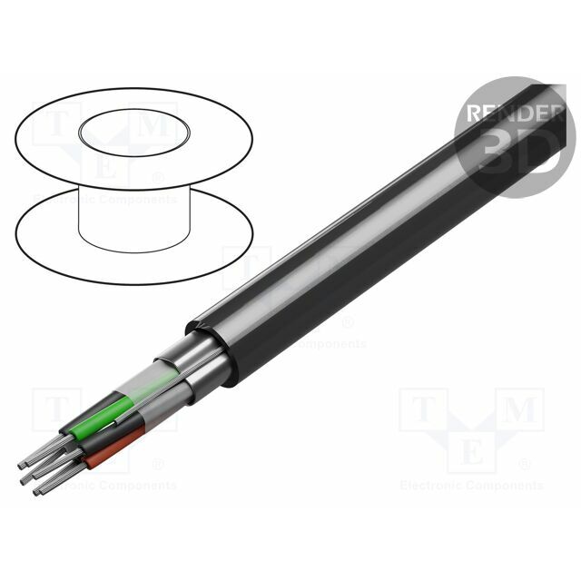 BELDEN Wire; 3x2x24AWG; stranded; Cu; shielded