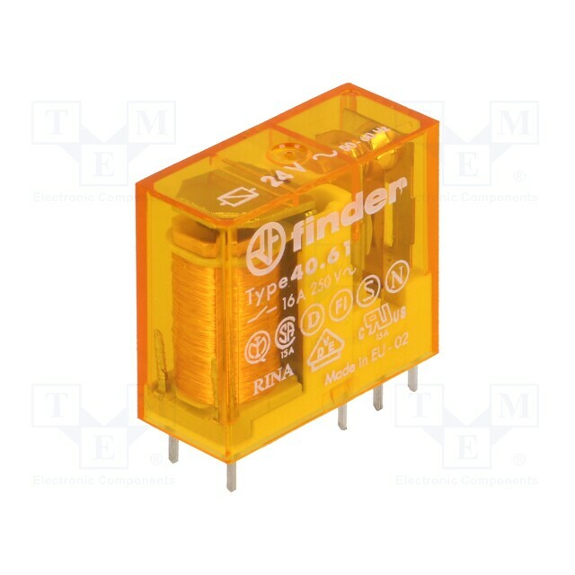 FINDER Relay: electromagnetic; Ucoil: 24VAC; SPDT