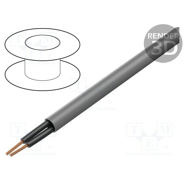 Wire; BiT 750; 2x2.5mm2; unshielded