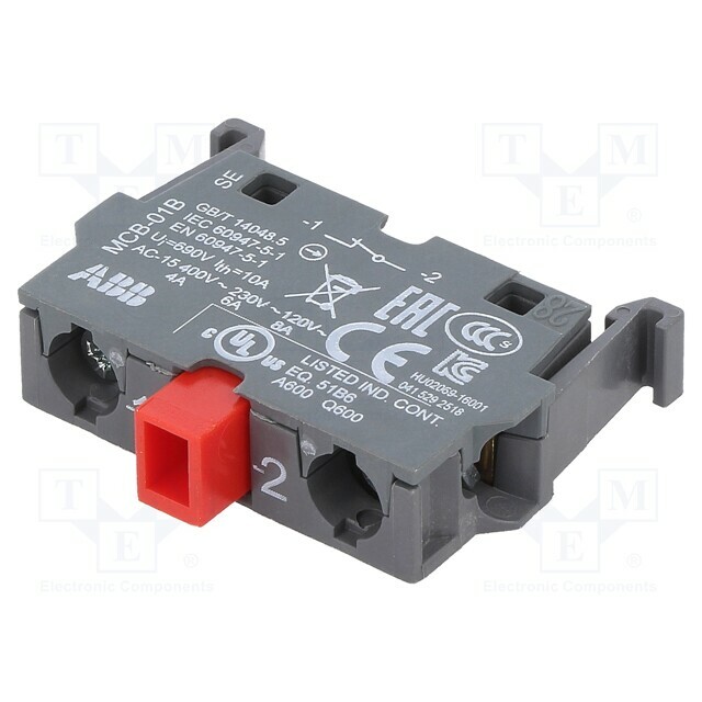 ABB Contact block; 22mm; for back