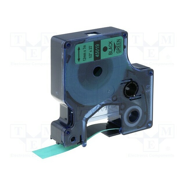 Tape; 12mm; 7m; green; for printer