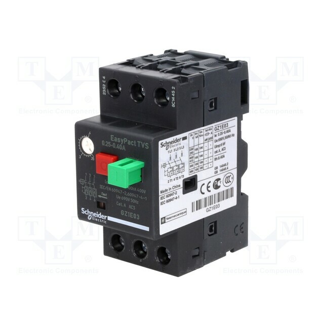 SCHNEIDER ELECTRIC Motor breaker; 2.2kW