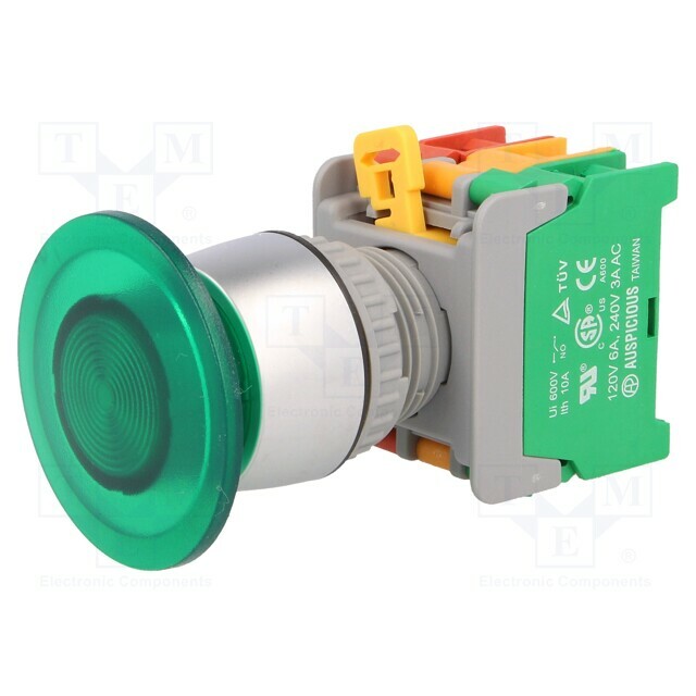 AUSPICIOUS Switch: push-button; 22mm; Stabl.pos: