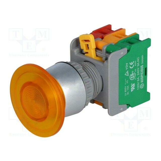 AUSPICIOUS Switch: push-button; 22mm; Stabl.pos: