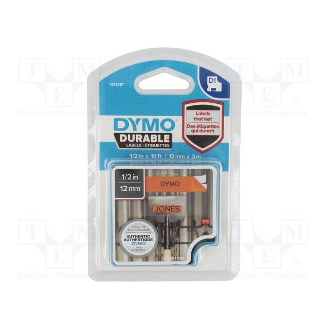 Tape; 12mm; 3m; orange; for printer
