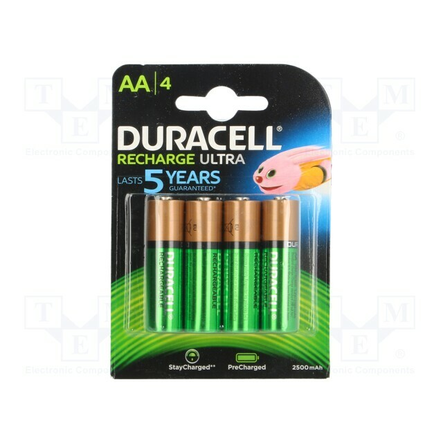 Re-battery: Ni-MH; AA; 2500mAh; 1.2V
