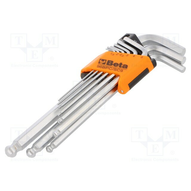 BETA Wrench: hex key-set; spherical; 9pcs