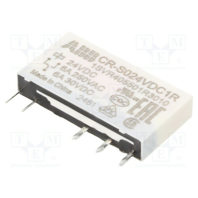 ABB Relay: miniature; Ucoil: 24VDC; SPDT