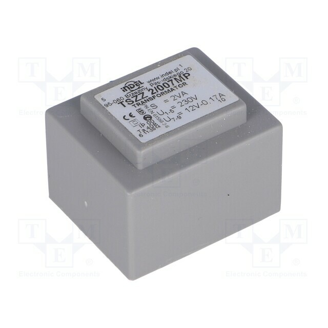 INDEL Transformer: encapsulated; 2VA; 230VAC; 12V