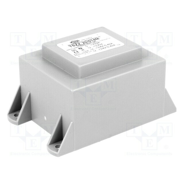 INDEL Transformer: encapsulated; 20VA; 230VAC; 24V