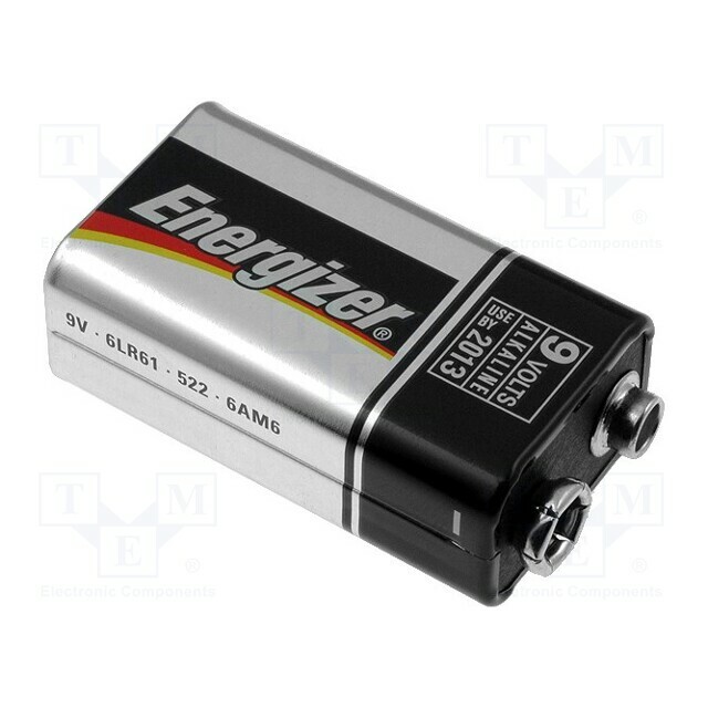 ENERGIZER Battery: alkaline; 6F22; 9V; non-rechargeable