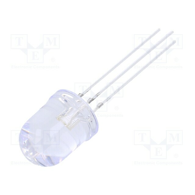OPTOSUPPLY LED; red/green; 10mm; 30°; Front:
