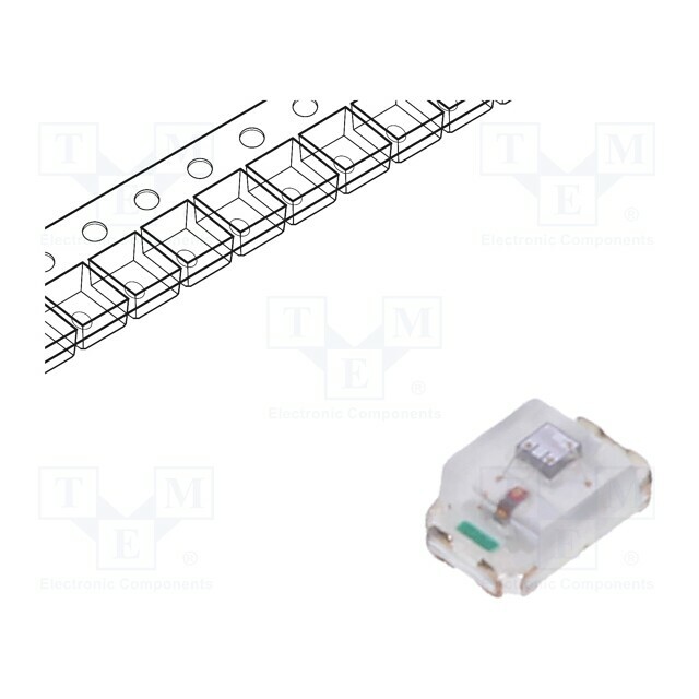 OPTOSUPPLY LED; red; blinking; 70÷150mcd; 120°
