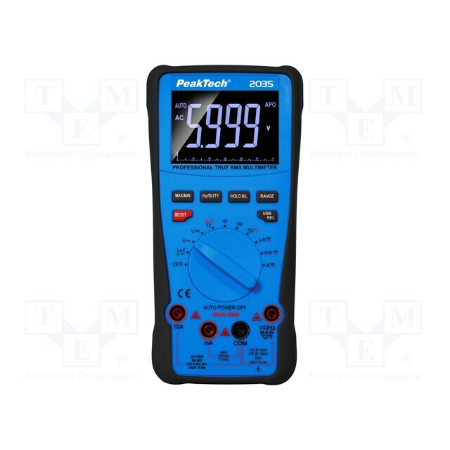 PEAKTECH Digital multimeter; USB; LCD; 3
