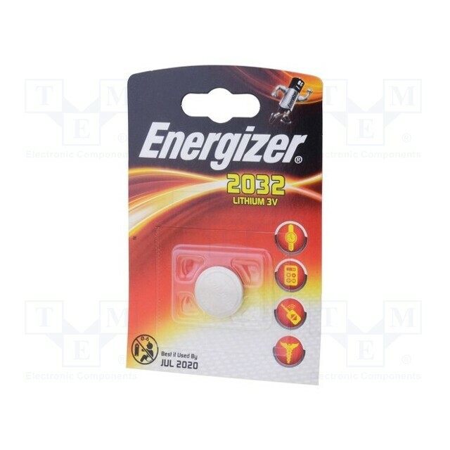 ENERGIZER Battery: lithium; coin; CR2032; 3V