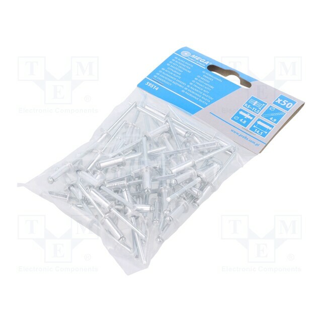 MEGA Rivet; aluminium; Rivet diam: 4