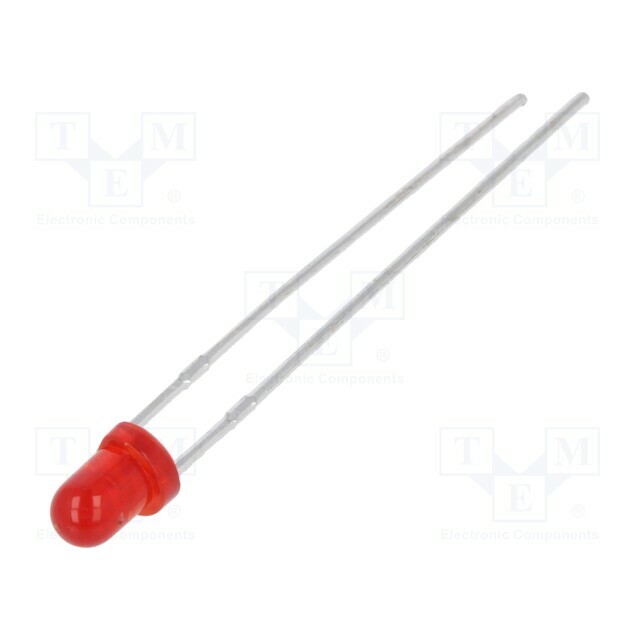 KINGBRIGHT ELECTRONIC LED; red; 3mm; 12÷25mcd