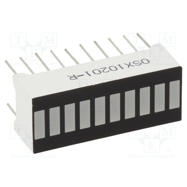 OPTOSUPPLY Display: LED; bargraph; red; 70mcd