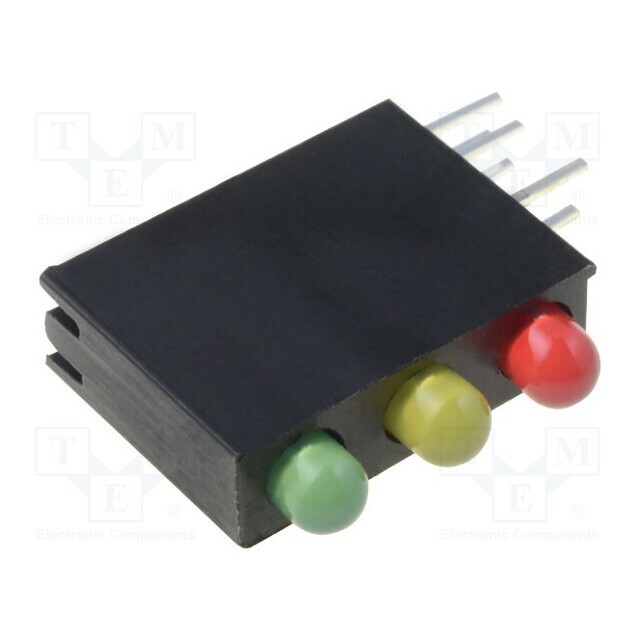 OPTOSUPPLY LED; tricolour,in housing; 3mm