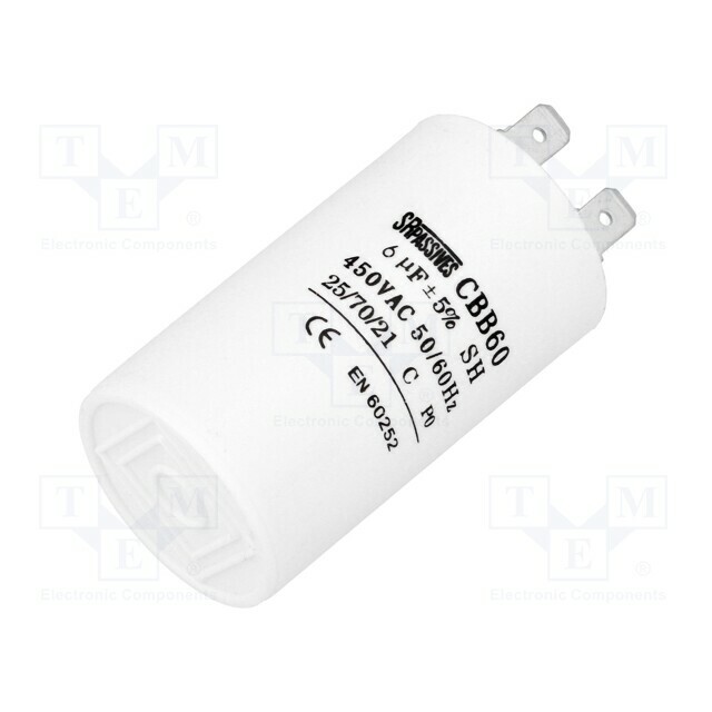 SR PASSIVES Capacitor: polypropylene; motors, run