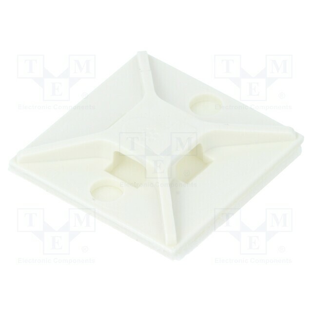 PANDUIT Holder; screw,self-adhesive; ABS; white