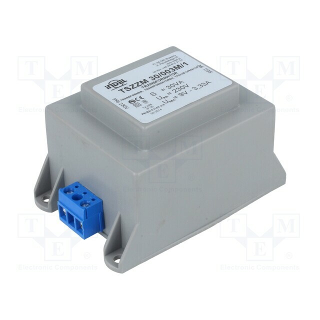 INDEL Transformer: encapsulated; 30VA; 230VAC; 9V