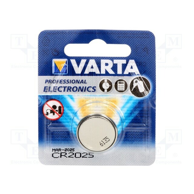 VARTA Battery: lithium; coin; CR2025; 3V