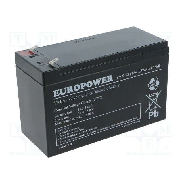 EUROPOWER Re-battery: acid-lead; 12V; 8Ah; AGM