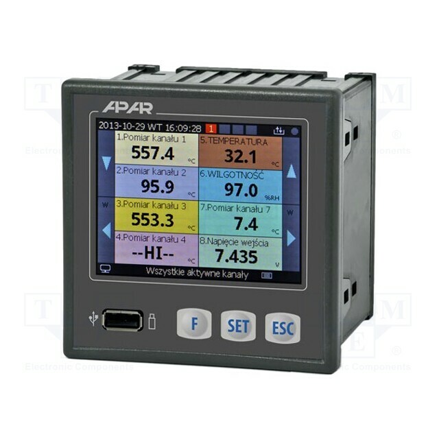 APAR Logger; 20÷50VAC; 22÷72VDC; IN: 8