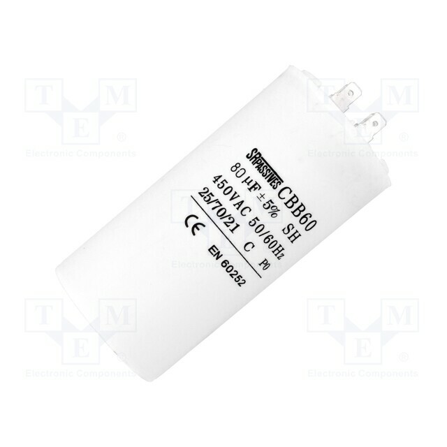 SR PASSIVES Capacitor: polypropylene; motors, run