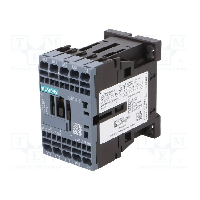 SIEMENS Contactor: 3-pole; NO x3; Auxiliary