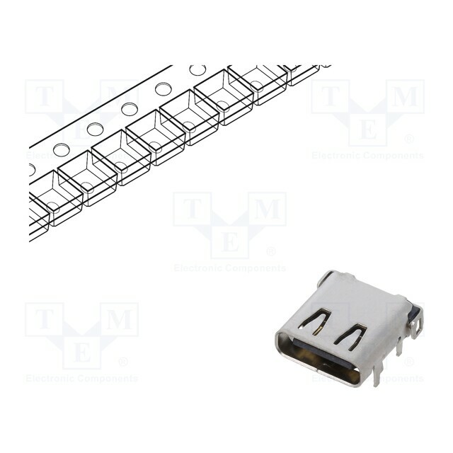 LUMBERG Connector: USB C; socket; on